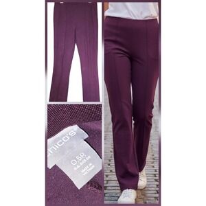 Chico's so slimming Burgundy Straight Brigitte pull on pants Size 6 .5 30x31